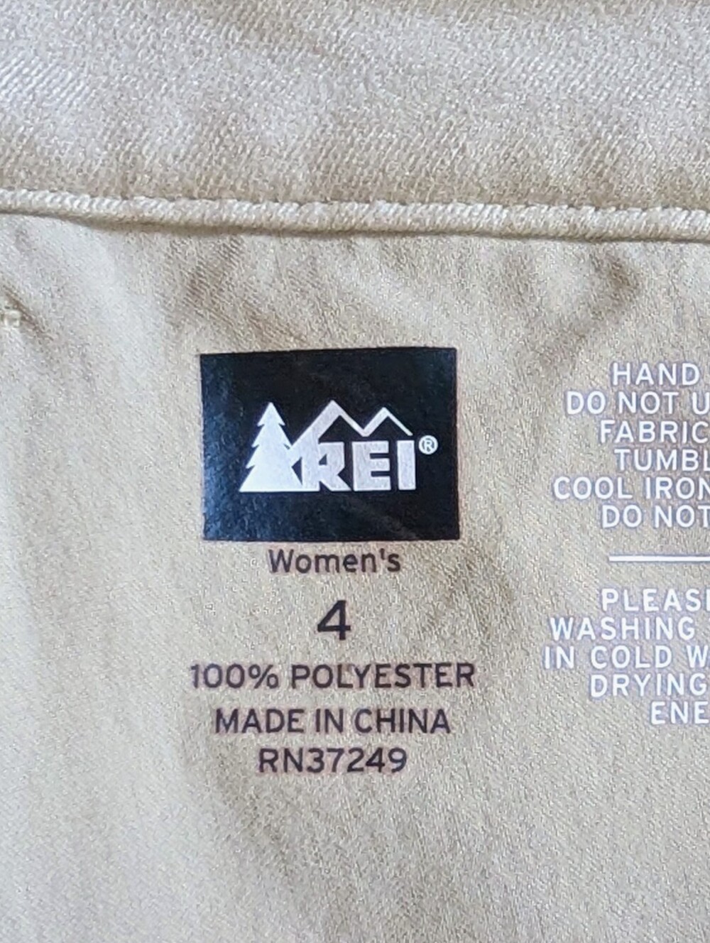 REI Convertible Three In One Hiking Outdoor Pants Khaki Articulated Knee 4 - Picture 6 of 12